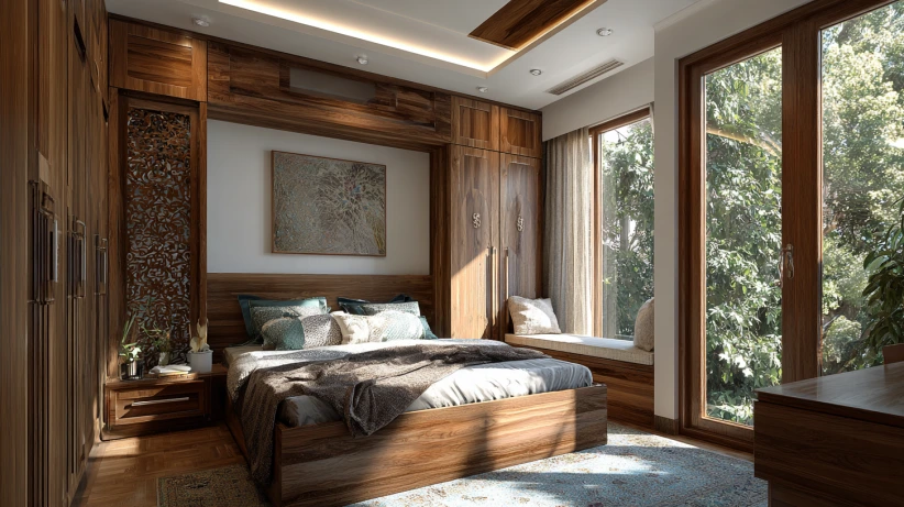 wooden airflow feature used in a stylish home ventilator design