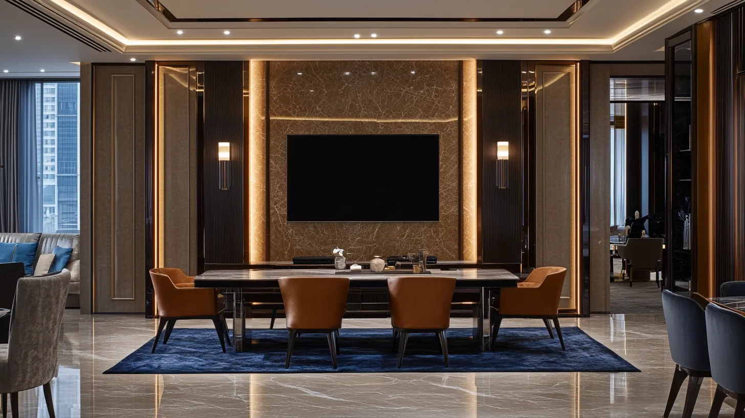 ambient led luxury tv panel design
