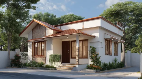 Best terracotta colored metal roof sheet design for home.