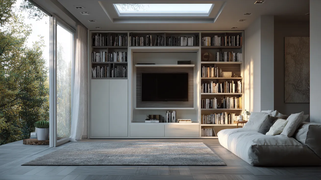 bifold tv wall unit design ideas