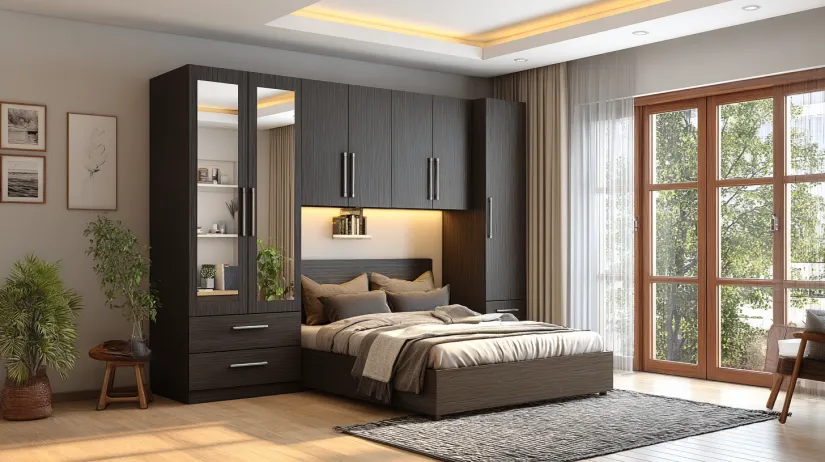 black cupboard for bedroom