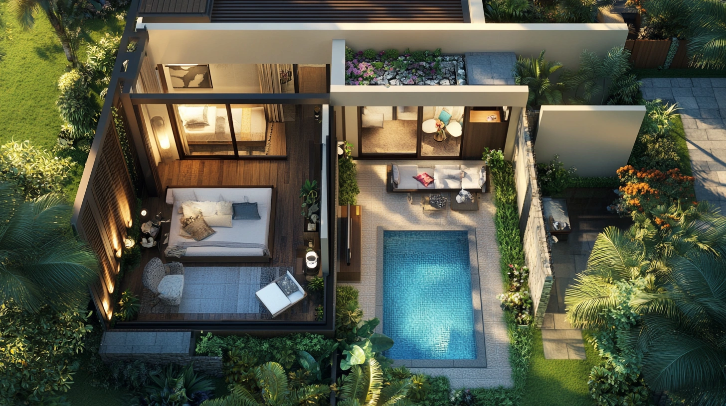 compact 1 bhk rectangular plan