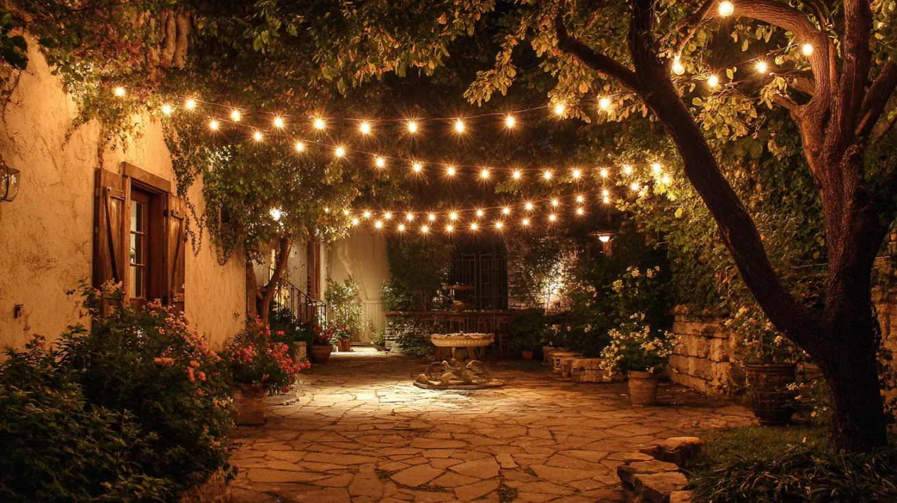 festive string lights