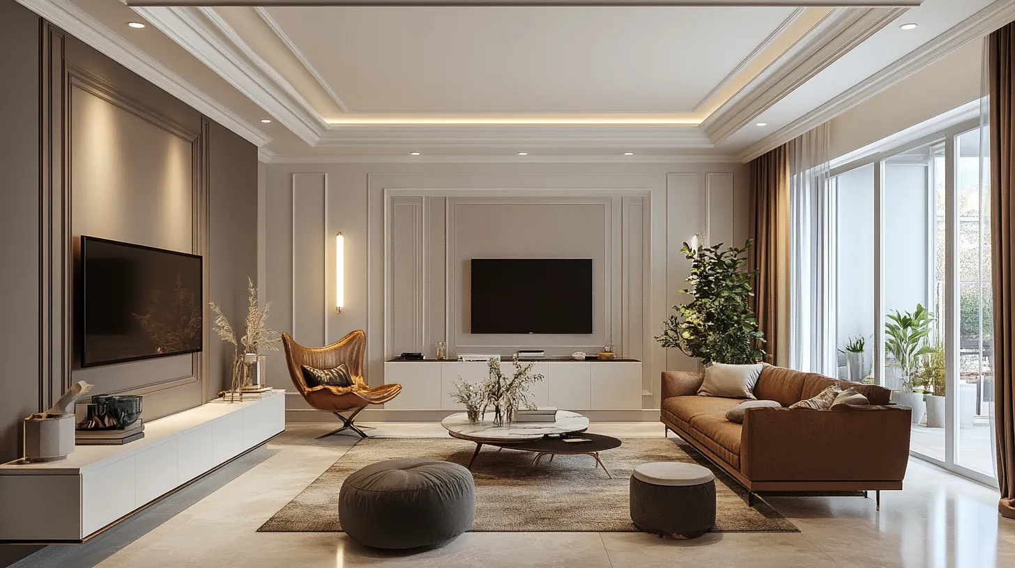decorative moulding false ceiling design idea