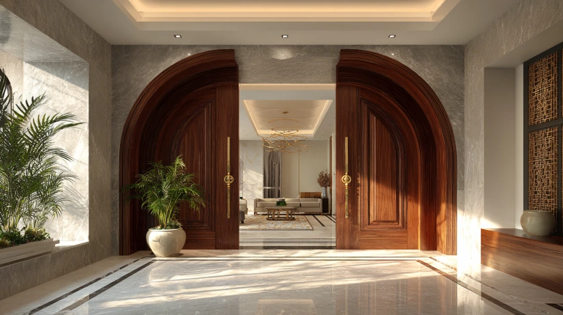 Double arch luxury door design