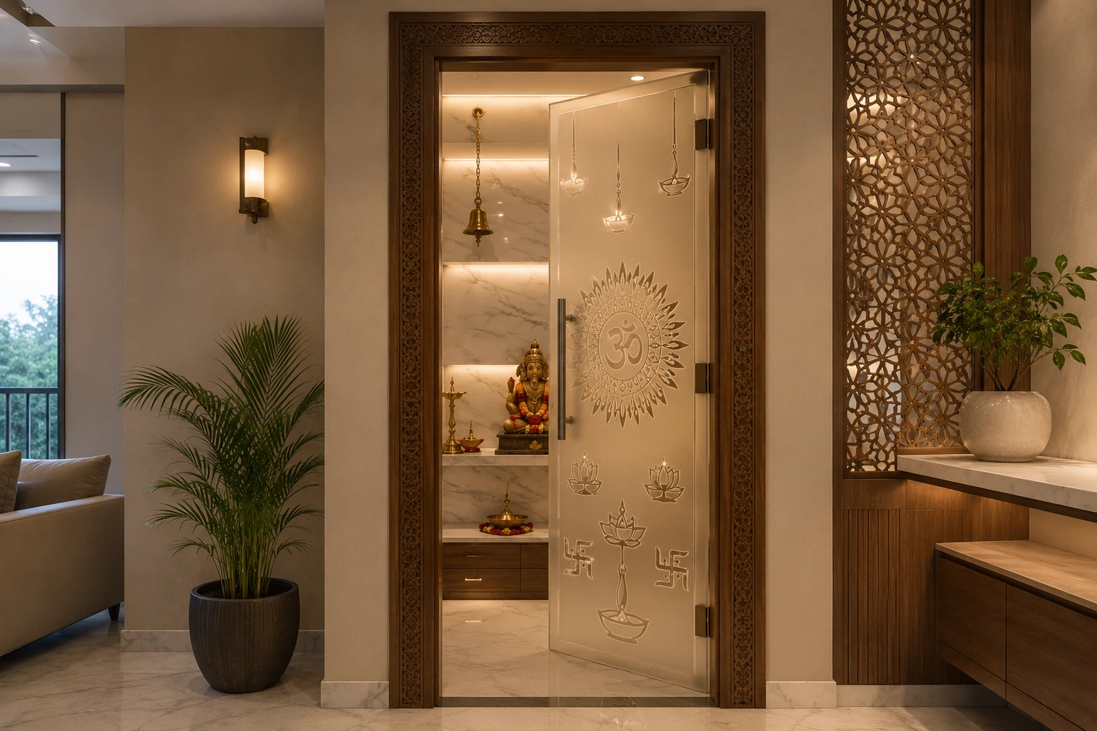 Etched Decorative Glass Design