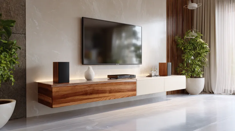 floating media tv wall unit