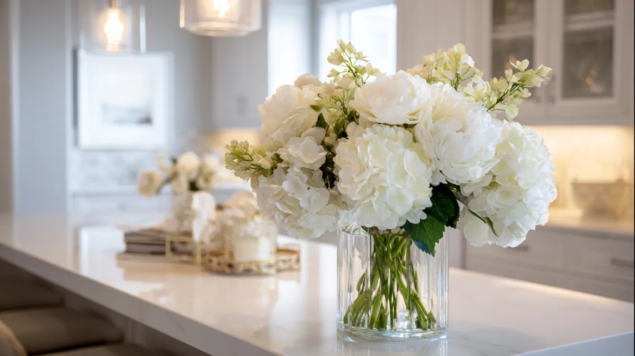 black and white flowering
