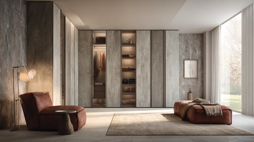 ice brown wardrobe design
