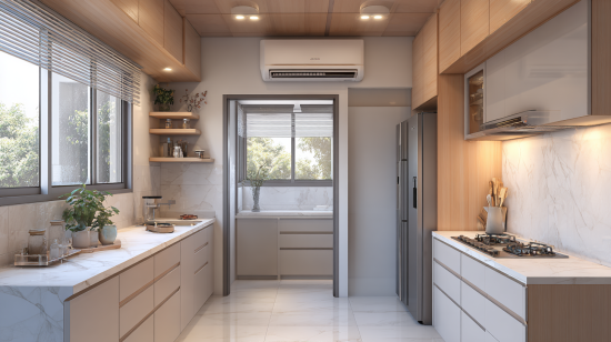 Slim aluminium frame glass bathroom door design
