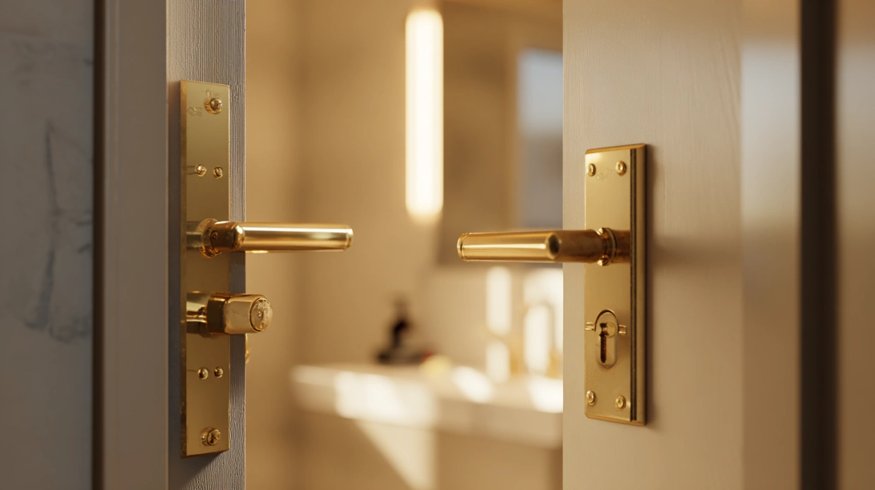 Bathroom door hardware cost and accessories