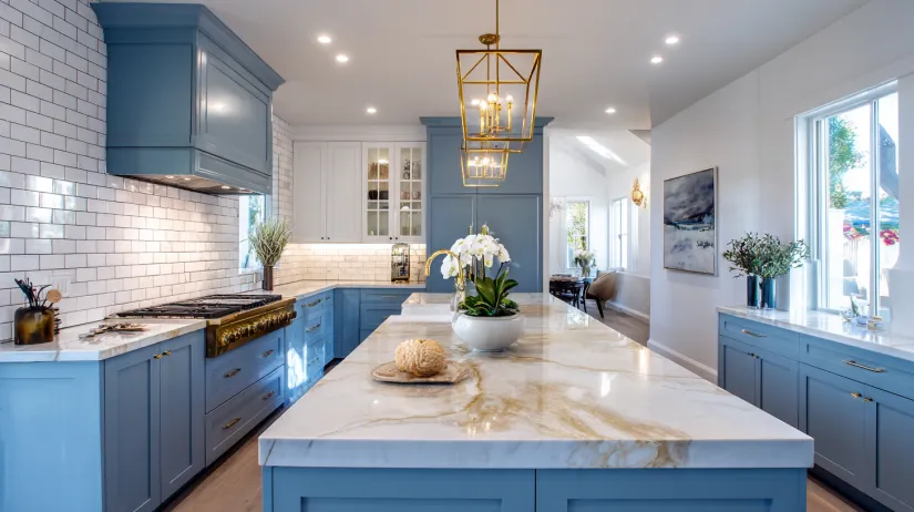 blue cabinet