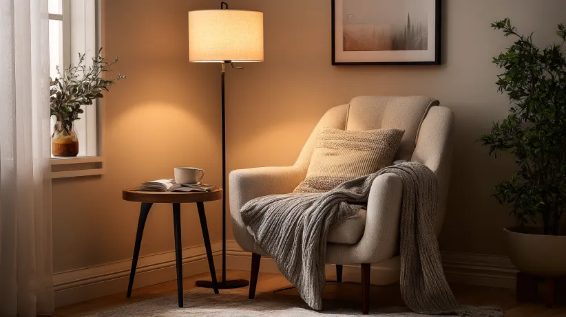 light up a corner living room light