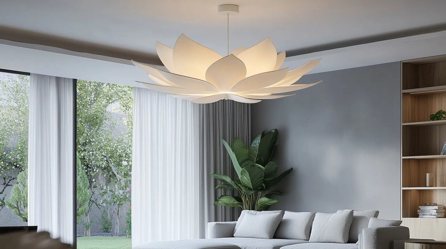 Minimalist lotus POP flower ceiling design