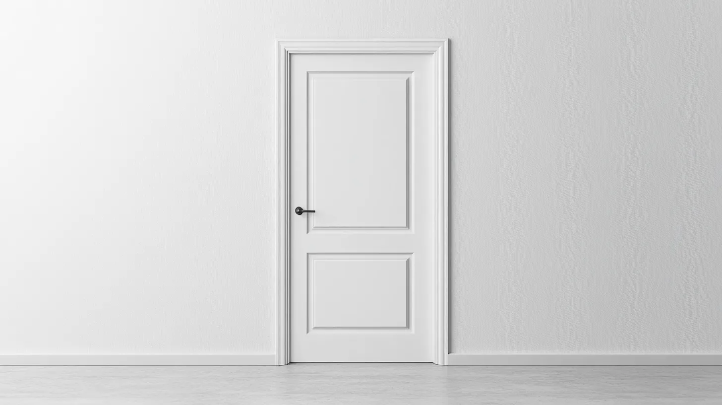 minimalist white modern flush door design