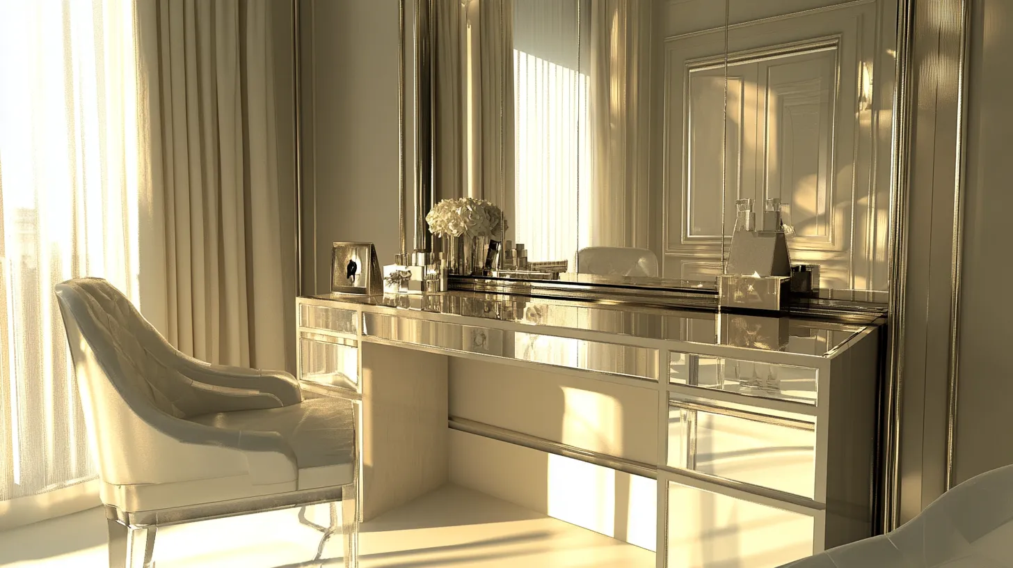 mirrored stylish dressing table design