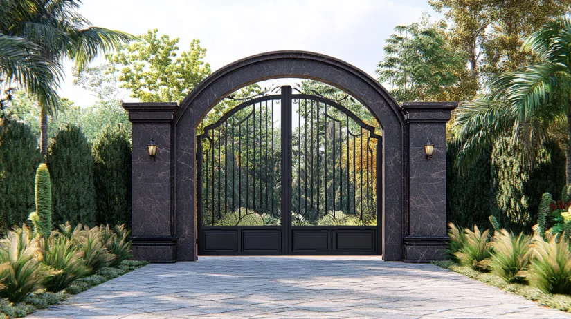 modern front gate arch design