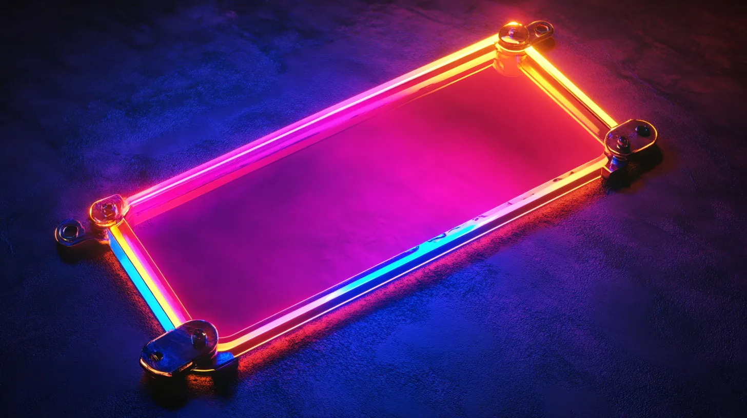 neon glow acrylic name plate for flat