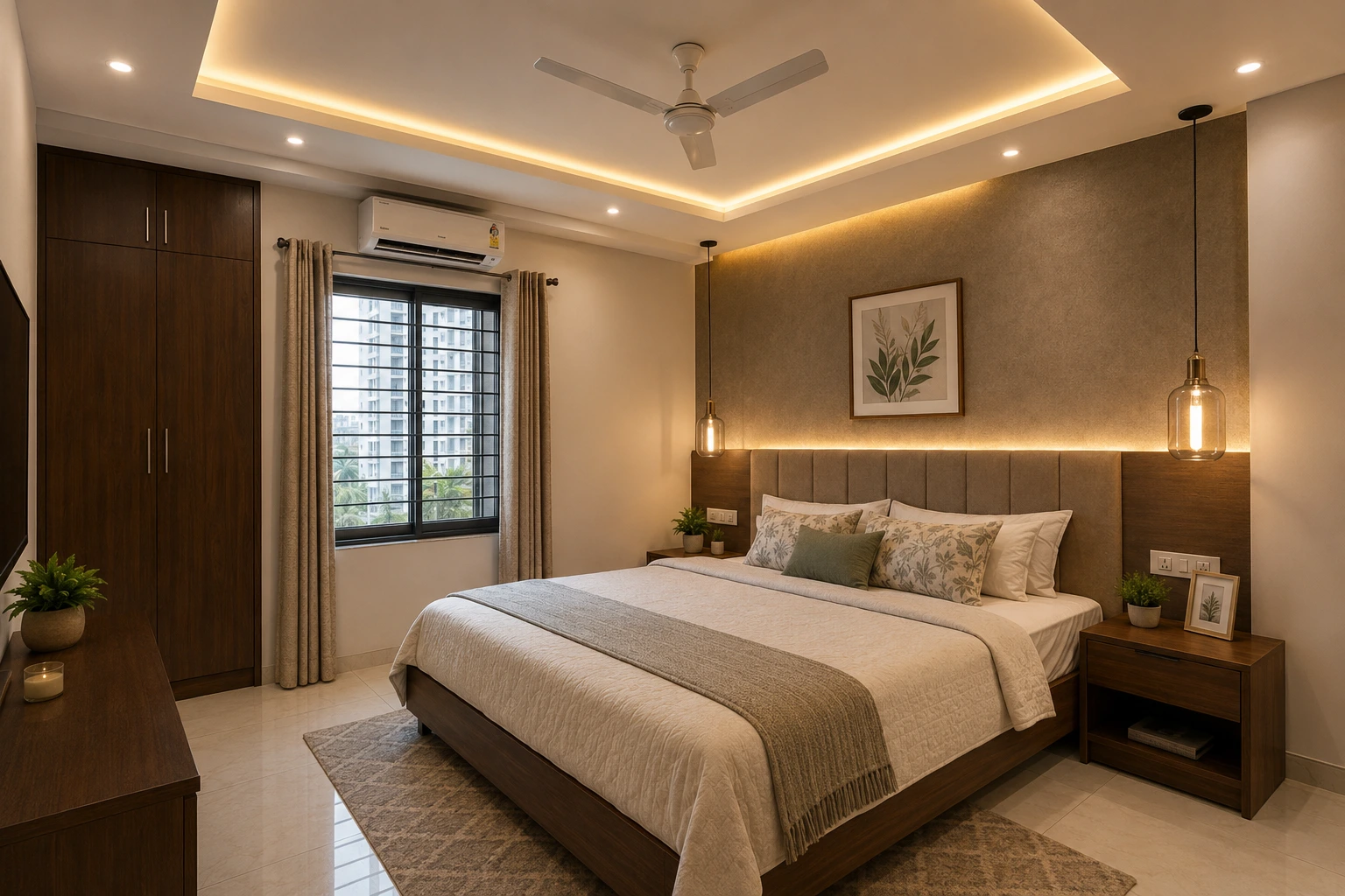 POP Ceiling Design with LED Lights