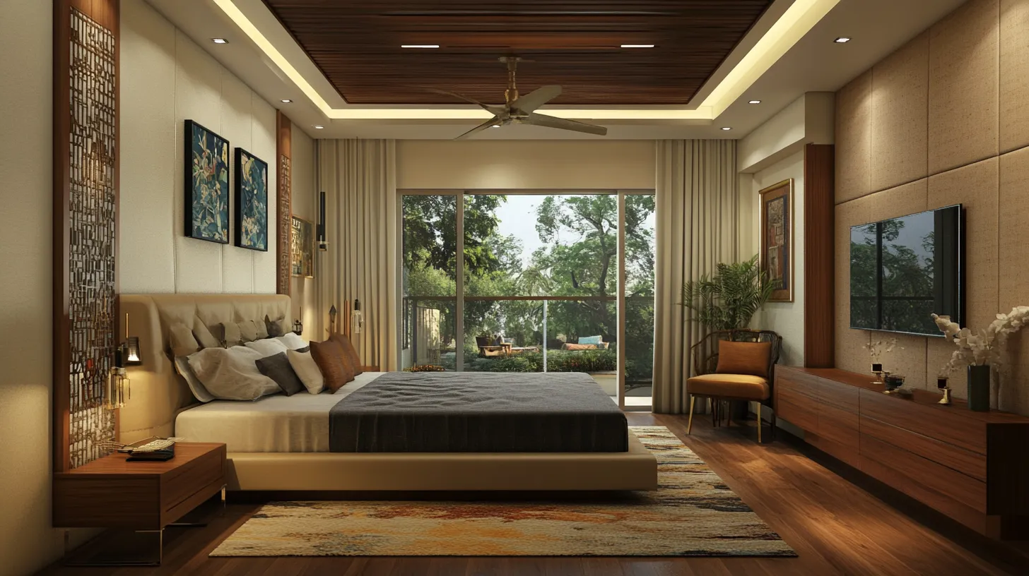 simple pop false ceiling design for modern and elegant bedroom interiors