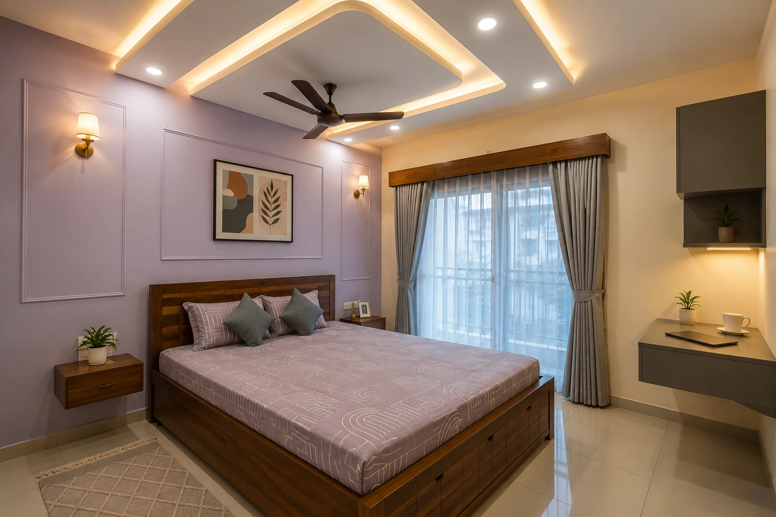 Small Master Bedroom POP Design