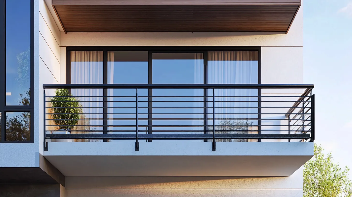 steel simple balcony design house