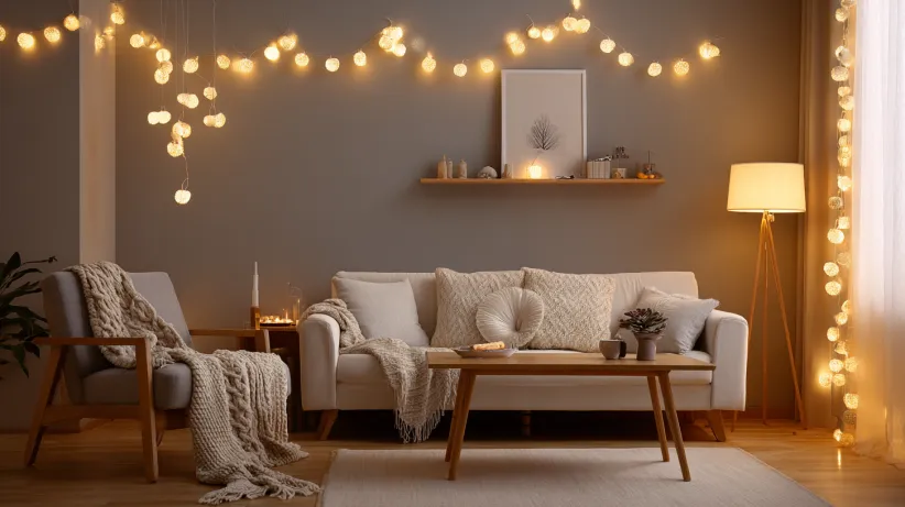 string lights for living room