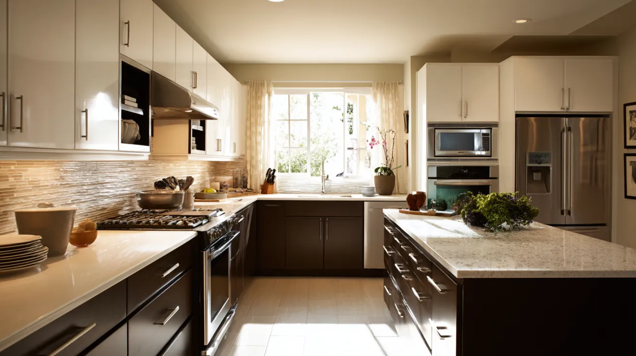 two toned cabinet