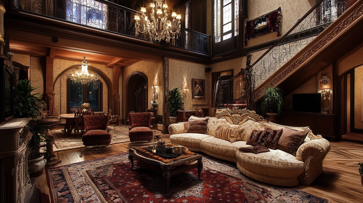 villa living room design