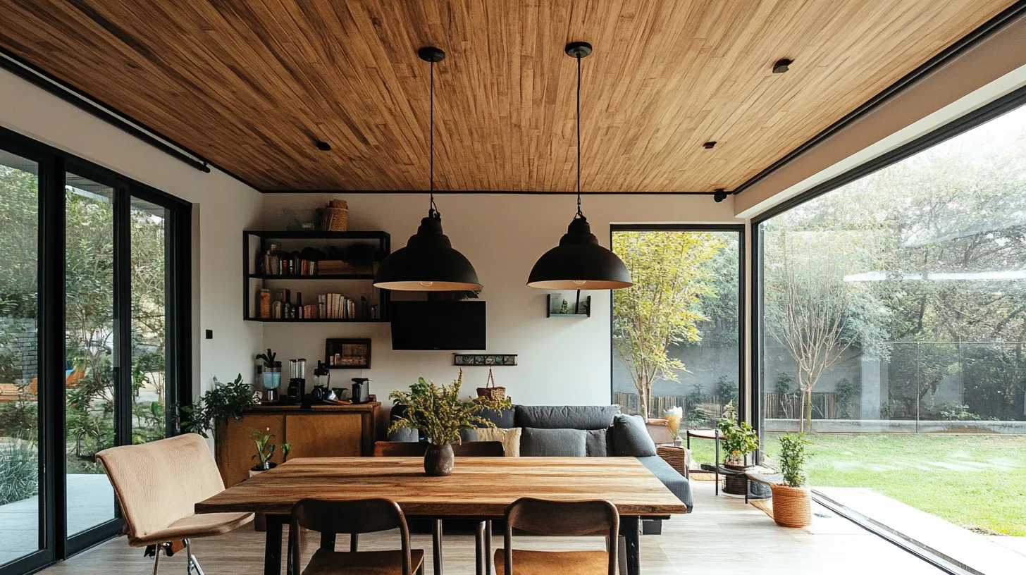 wooden type ceiling false ceiling design