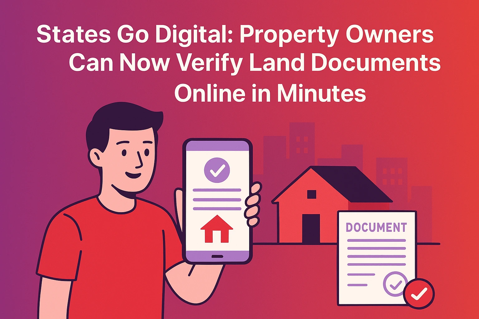 verifying property papers online through a smartphone
