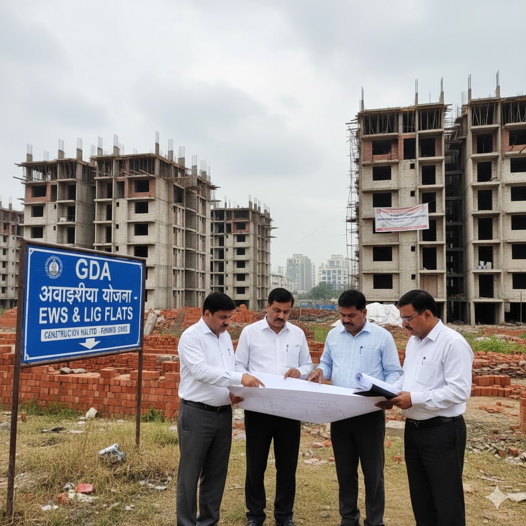 The Ghaziabad Development Authority has set up a six-member panel to probe the delay in EWS and LIG flats in Ghaziabad, with private developers facing possible cancellation of project approvals.