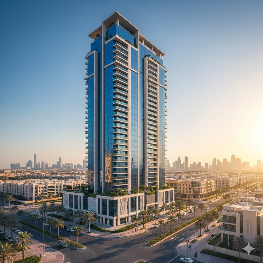 Lootah Avenue in Dubai Motor City — the newly acquired residential tower marking Nisus Finance’s biggest UAE real estate investment to date.