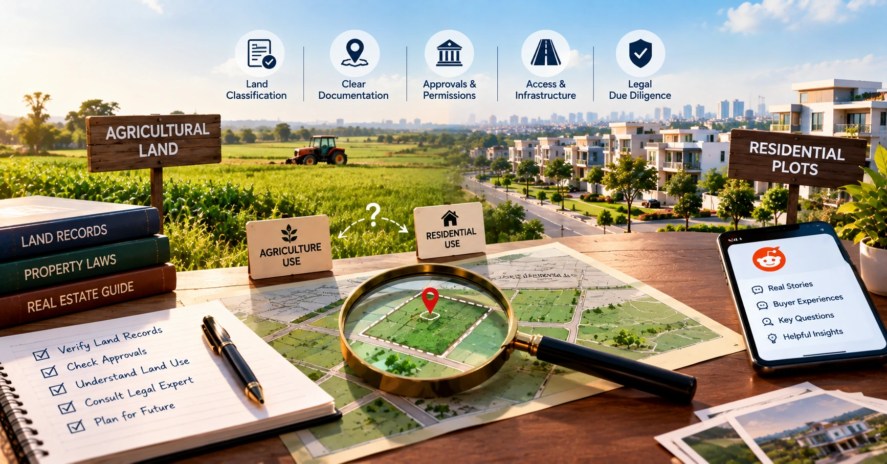 Reddit Users Debate Risks of Buying Agricultural Land as Residential Plots