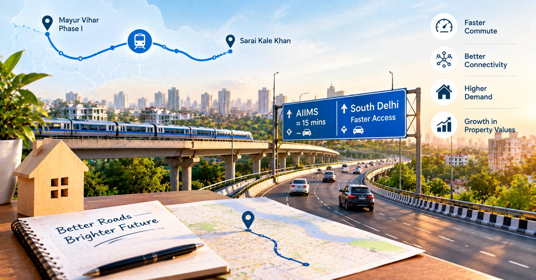 Mayur Vihar Real Estate Gets Connectivity Boost With Barapullah Phase III Opening