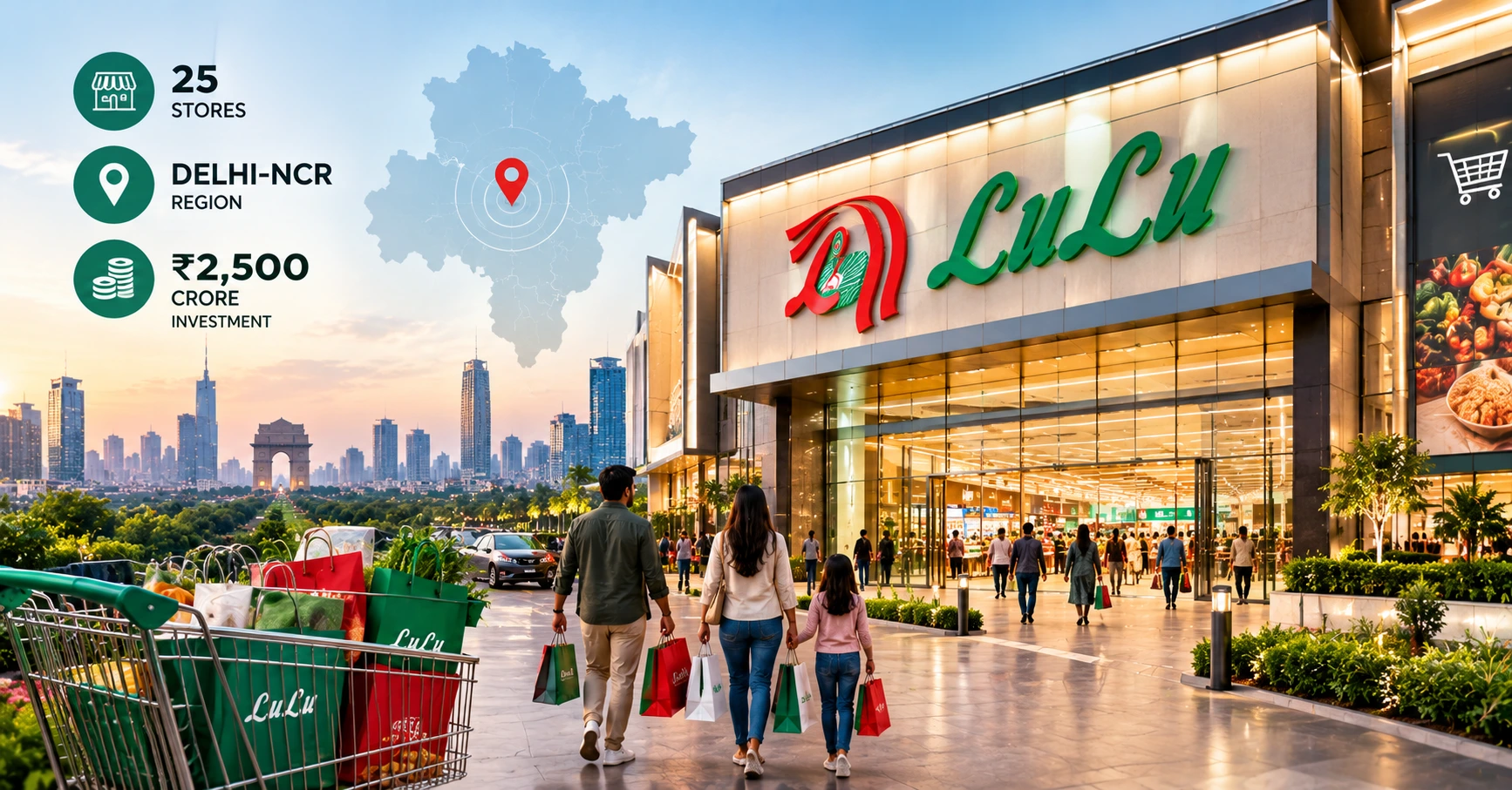 LuLu Group to Open 25 Stores Across Delhi-NCR With ₹2,500 Crore Investment