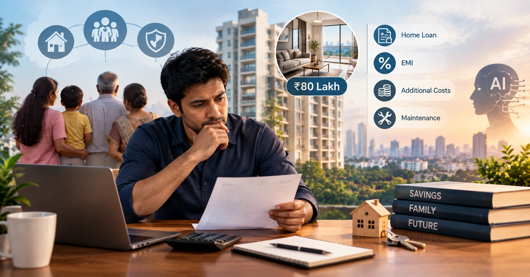 A Pune homebuyer with ₹65 lakh in savings is reconsidering an ₹80 lakh resale flat amid AI-related job fears, home loan commitments and family responsibilities.