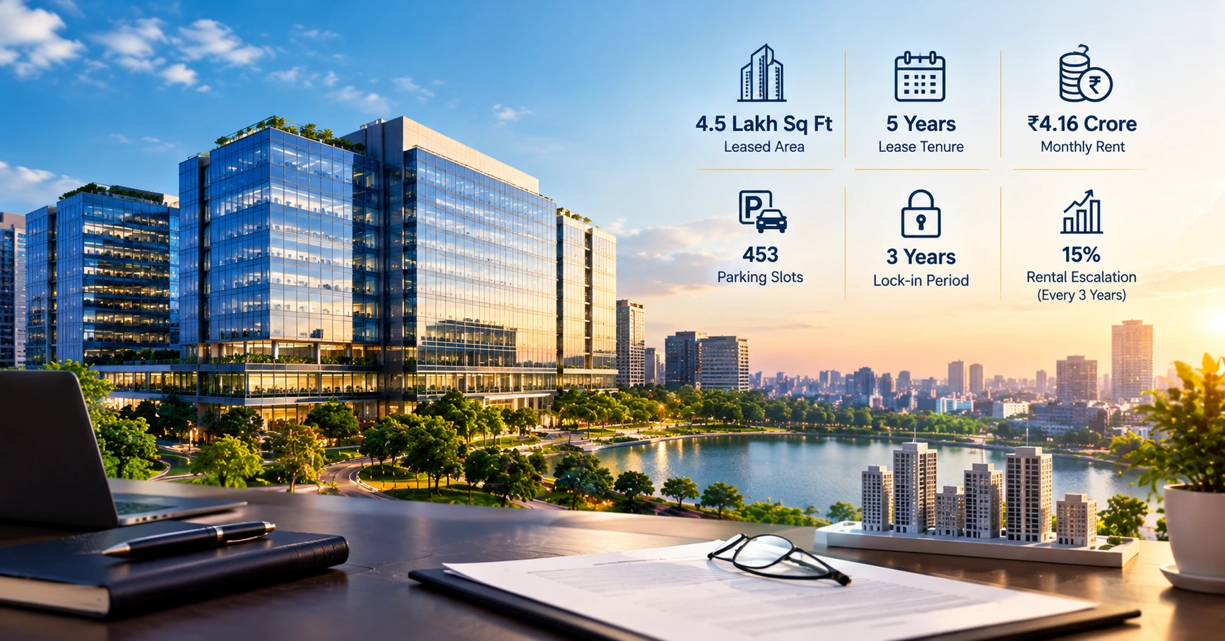 Blackstone Leases 4.5 Lakh Sq Ft at Prestige Lakeshore Drive in Bengaluru