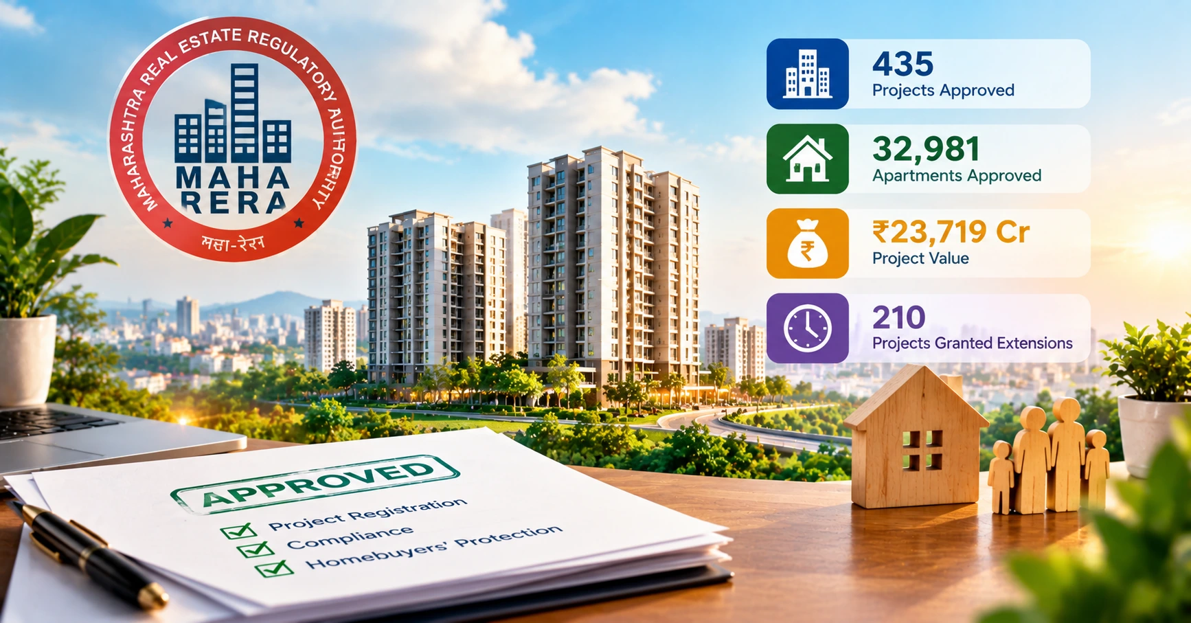 MahaRERA Approves 435 Projects and Grants Extensions to 210 Housing Developments