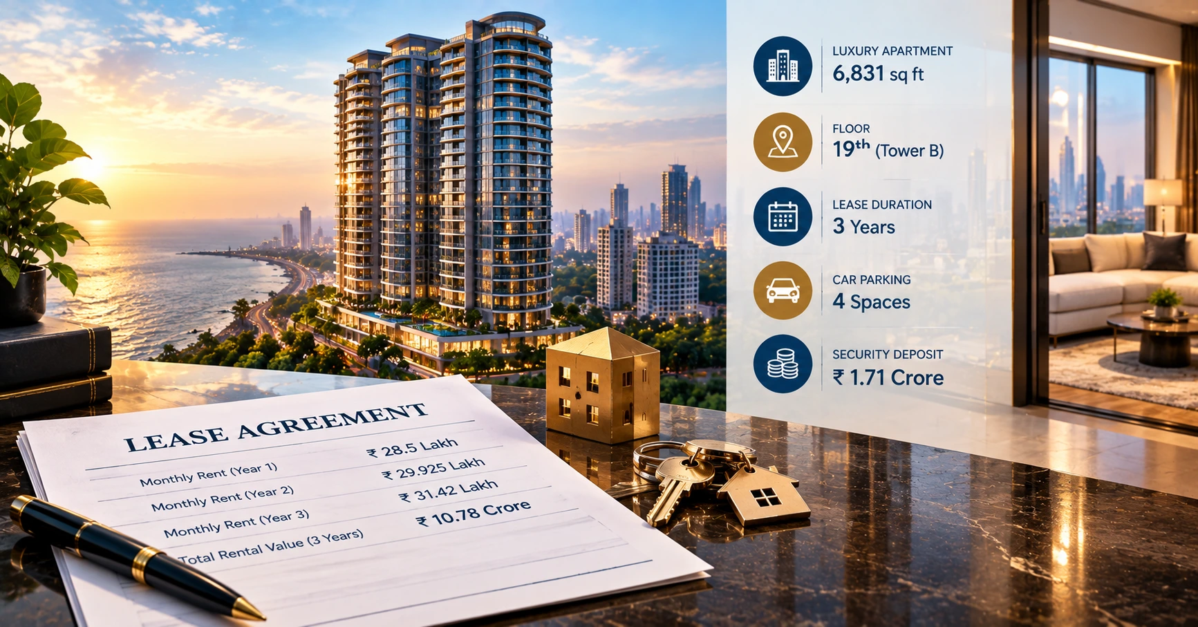 Radhakishan Damani’s Firm Signs ₹10.78 Crore Lease for Worli Luxury Apartment