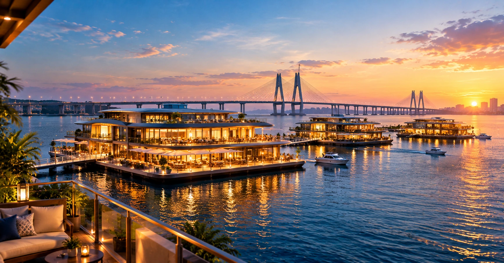 Navi Mumbai Plans Three Floating Hotels Near Belapur Jetty With Views of Atal Setu