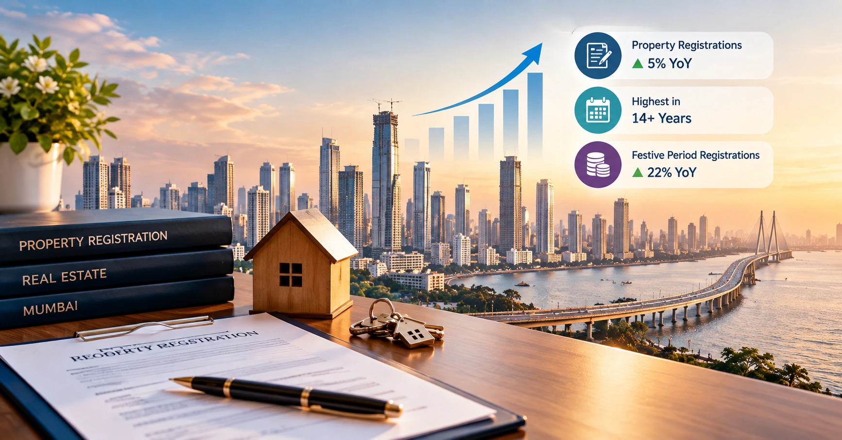 Mumbai Records 12,622 Property Registrations in September, Up 5% YoY