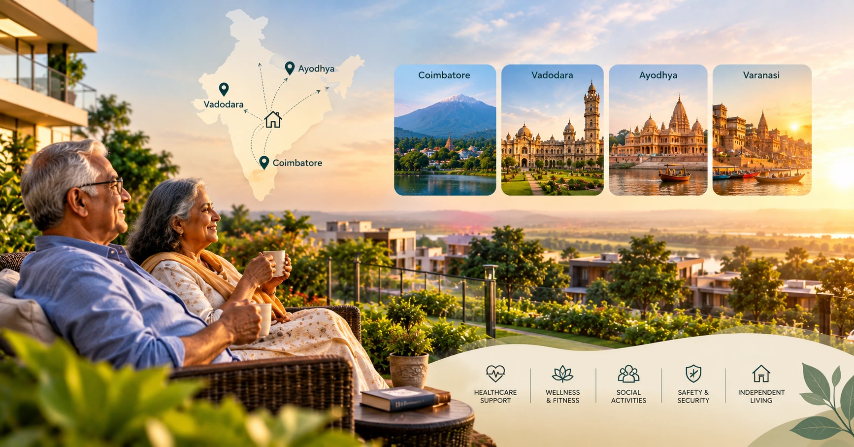 Senior Living Market: Coimbatore, Vadodara, and Ayodhya Emerge as Retirement Hubs
