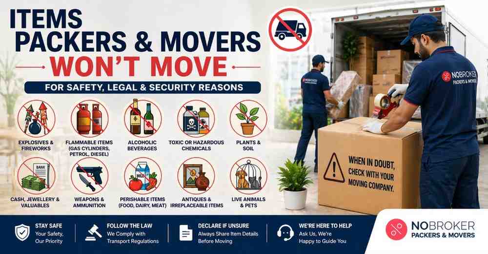 Items Packers And Movers Won't Move: A Complete List