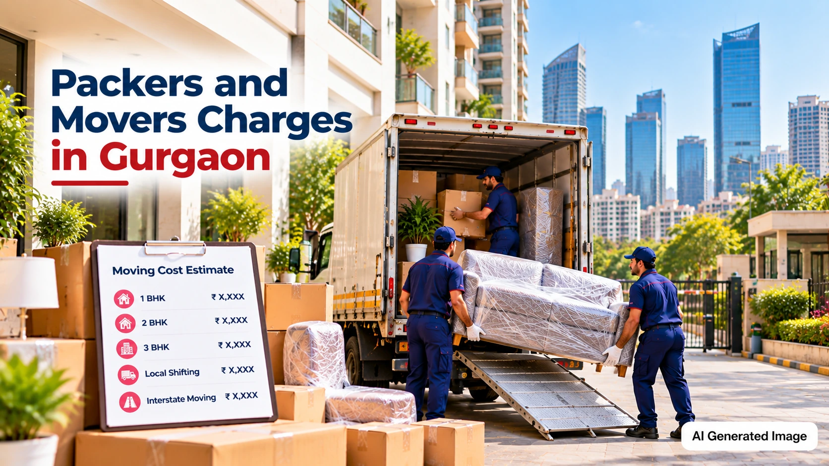 Packers and Movers Charges in Gurgaon for Local and Intercity Shifting 2026