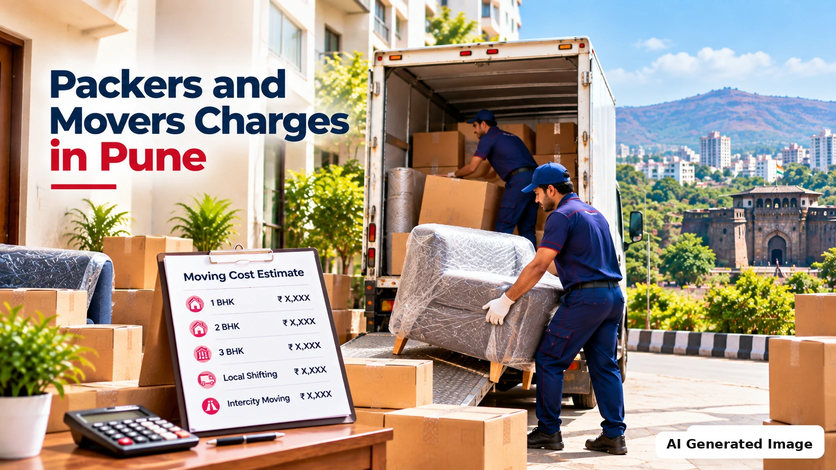 Packers and Movers Charges in Pune: Local, Intercity &amp; Vehicle Shifting Costs