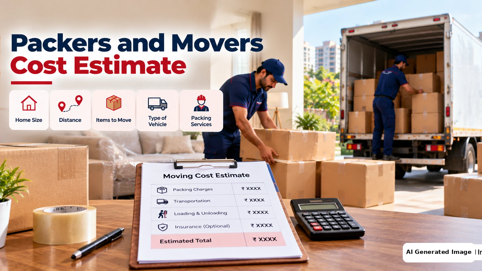 Packers and Movers Cost Estimate in India: Intercity, Intracity and Cost Factors in 2026