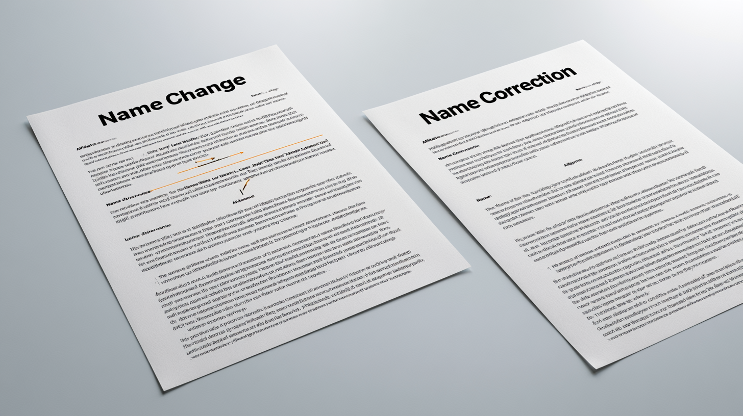 Name Change Affidavit vs Name Correction Affidavit: Meaning, Differences &amp; Gazette Publication Rules