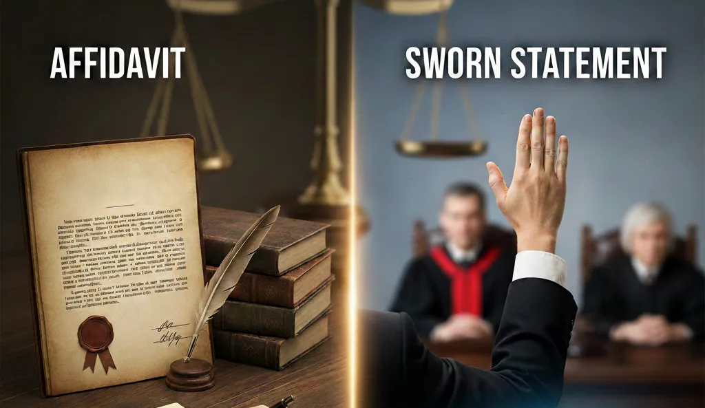 Affidavit Vs Sworn Statement: Differences, Meaning and Legal Validity in India 2026