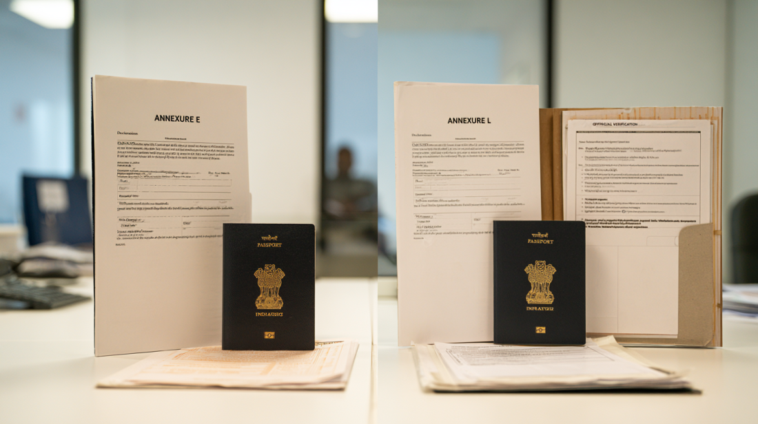 Difference Between Annexure E and Annexure L for Passport: Complete Guide